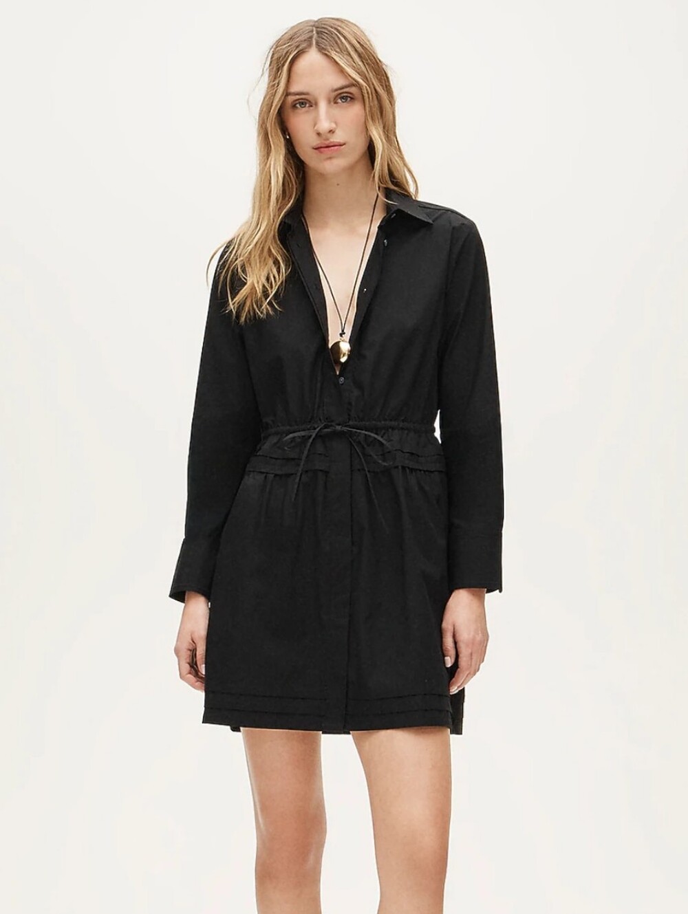 J. Crew Elena mini shirt-dress in cotton poplin